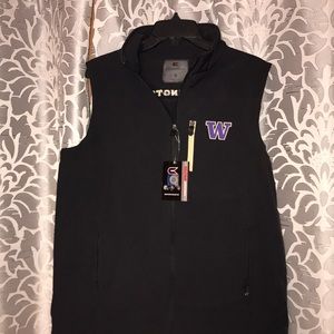 💜 💛 Washington Huskies Full ZIP Vest Jacket NWT
